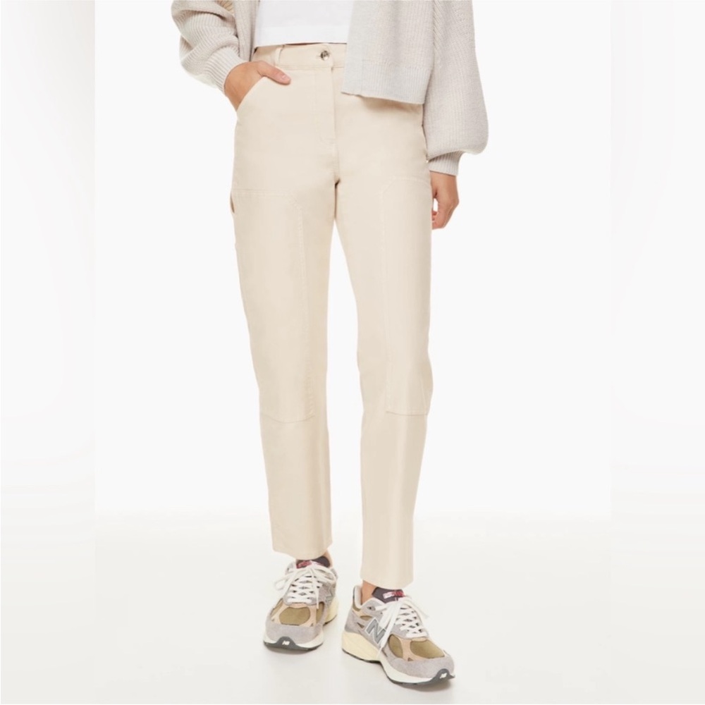 Aritzia Wilfred Free Brennan Beige High-Waisted Utility Pants- Size 4